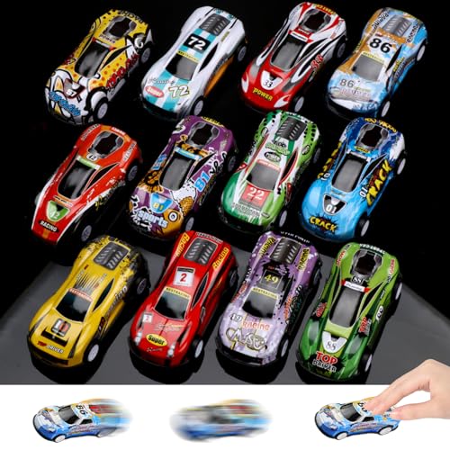yivom 16 peças mini carros para crianças, 6,8 x 3,5 x 2 cm, conjunto de carros de brinquedo para crianças carro metálico conjunto de brinquedos mini carros de corrida para crianças