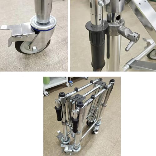 Carretilla para ataúd plegable telescópica de aleación de aluminio, capacidad de carga 400-450 kg miniatura 5