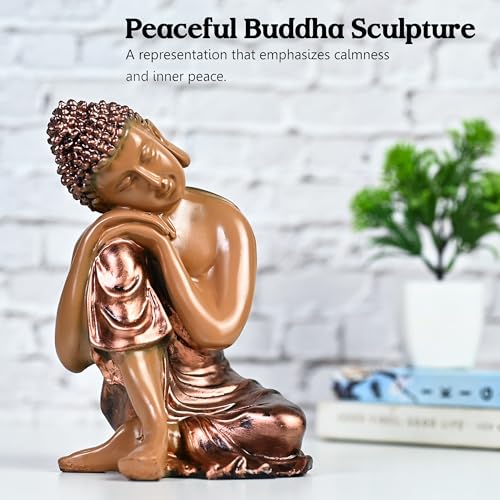 Image of ZAICUS 6 Inch Resting Buddha Statue ? Calm Buddha Decor for Home, Meditation Spaces, Yoga Rooms, Office, Garden, Idea