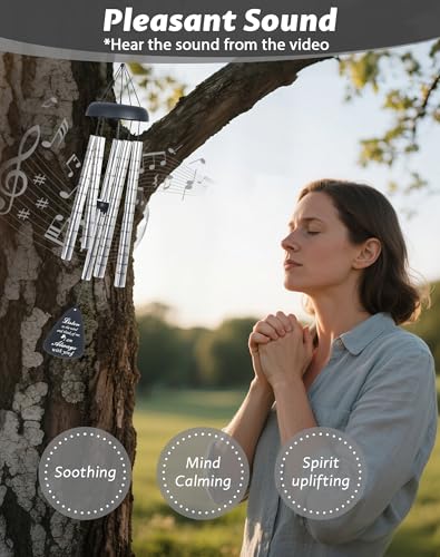 Memorial Wind Chimes for Loss of Loved One Memorial Sympathy Wind Chimes Gifts for Loss of Dad Mom Grandpa Condolence Remembrance Deep Tone Wind Chimes for Outside Decoration (Patio, Graden, Yard) - image 7
