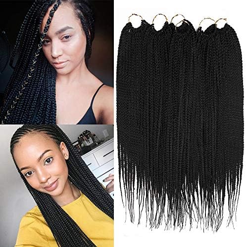 6Pcs/lot Medium Box Braids Crochet Hair Crochet Box Braids Synthetic Hair Crochet Braids(20Inches,#2)