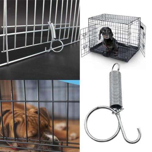 Namvo 10 Stück Federkäfigverschlüsse, Türschlosshaken für Haustierkisten, zur Befestigung von Türriegeln für Haustierpapageien, Kaninchen, Hundekisten, Käfigtüren