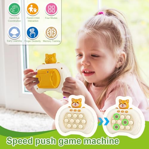 Quick Push Bubble Game,MXTIMWAN Pop it Elektronisches Spiel,Quick Push Spielzeug,Light Up Pop Game Fidget Toys,Pop It Elektrisch,Bubble Pop Game Quick Push,Memory Push Game(Batterie Nicht Enthal)