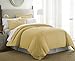 ienjoy Home and Ultra Soft Set, Duvet Cover, Gold, Queen
