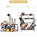 Kinghouse Garage Sports Equipment Organizer, Ball Storage Rack, Ball Storage Garage, Garage Organizer, Rolling Sports Ball Storage Cart, Steel, Black