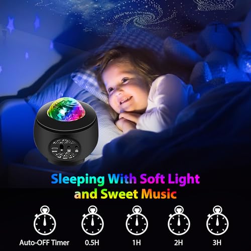 Image of USB Powered Mini Galaxy Night Light Sound-Activated LED Party Light 10ft USB Ideal for Christmas, Raves, Home Karaoke, Dance, Clubs, Bar Parties, Matte Black