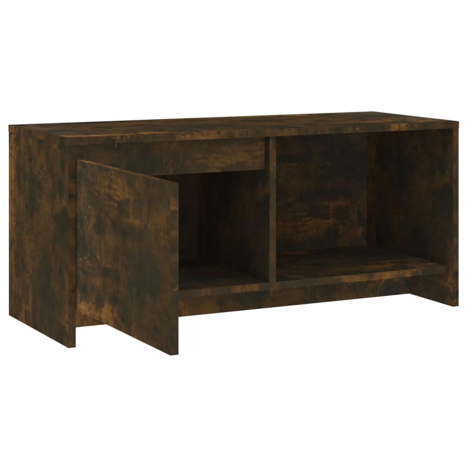 Gecheer TV-Schrank Räuchereiche 90x35x40 cm Holzwerkstoff, Moderne TV Lowboard Fernsehschrank für Home-Cinema Gamerzimmer Wohnungen Büro813017