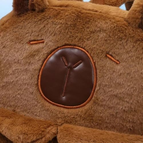 Sac à dos en peluche capybara cartable mignon et doux