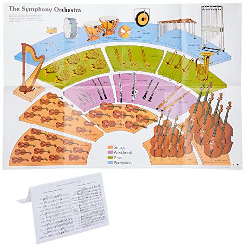 Póster de orquesta sinfónica de 100 x 70 cm cartel musical decorativo de pared grande MU2201