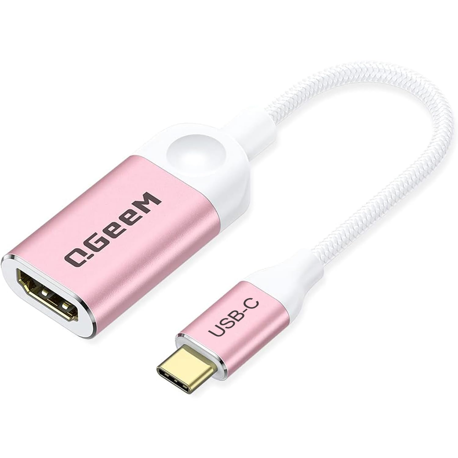 QGeeM USB C to HDMI Adapter, 4K Type C to HDMI Cable for Laptop Phone — Amazon image 10
