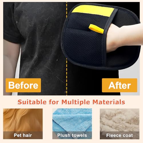 Image of 2025 Upgraded Pet Hair Removal Glove for Cats & Dogs, Pet Grooming Gloves for Cats, Electrostatic Pet Hair Remover, Efficient Pet Hair Removal