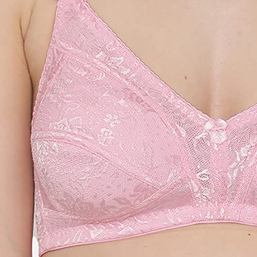 Image of Kalyani 5012 Non Padded Cups Floral Embroidered Full Coverage Lace /Net Bra