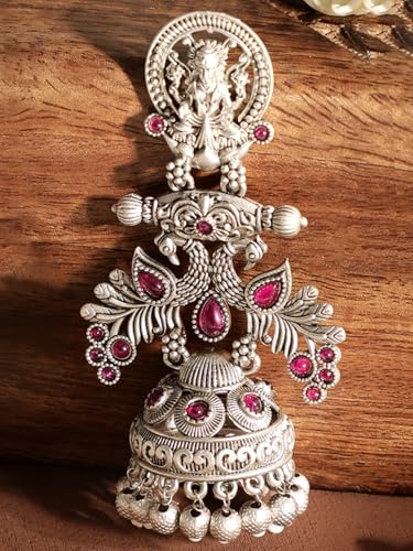Image of Rubans Jhumka Earrings for Women & Girls | Wedding Jhumki Traditional Fashion Oxidised Ethnic Designer Jewellery Statement Gift