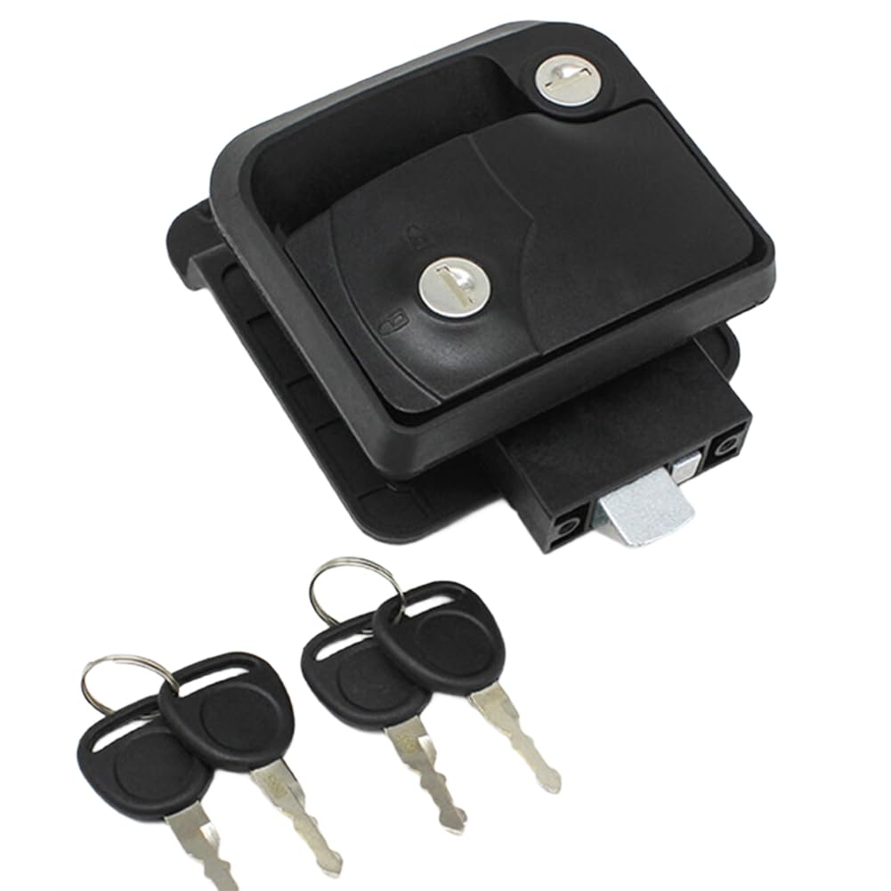 UDSKNV[KSL Car for RV Door Lock W/4 Keys Inside& Outside Open Mechanical Lock for RV Yacht Tourist Automobile Modified Car