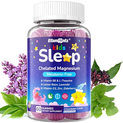 Kids Sleep Gummies, NO Melatonin Sleep Aid Gummies w/ Magnesium