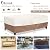 okcool Outdoor Coffee Table Cover,Waterproof Rectangular Patio Small Side Table Cover,48 x 28 x 16 inch, Outdoor Table Covers Waterproof Rectangle,Beige & Brown