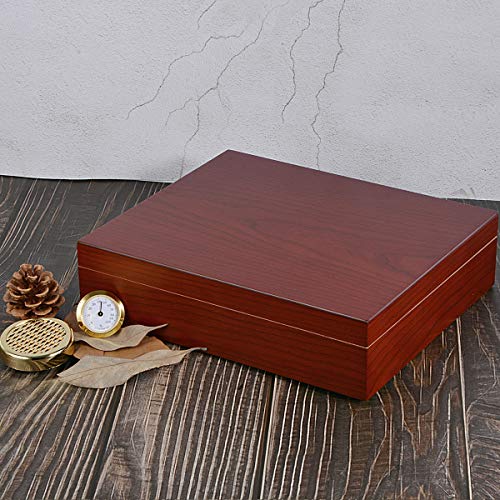 Volenx Cigar Humidor Case, Humidor Cigar Box with Hygrometer and Humidifier, Cedar Lined Cigar Case Hold 25 Cigars