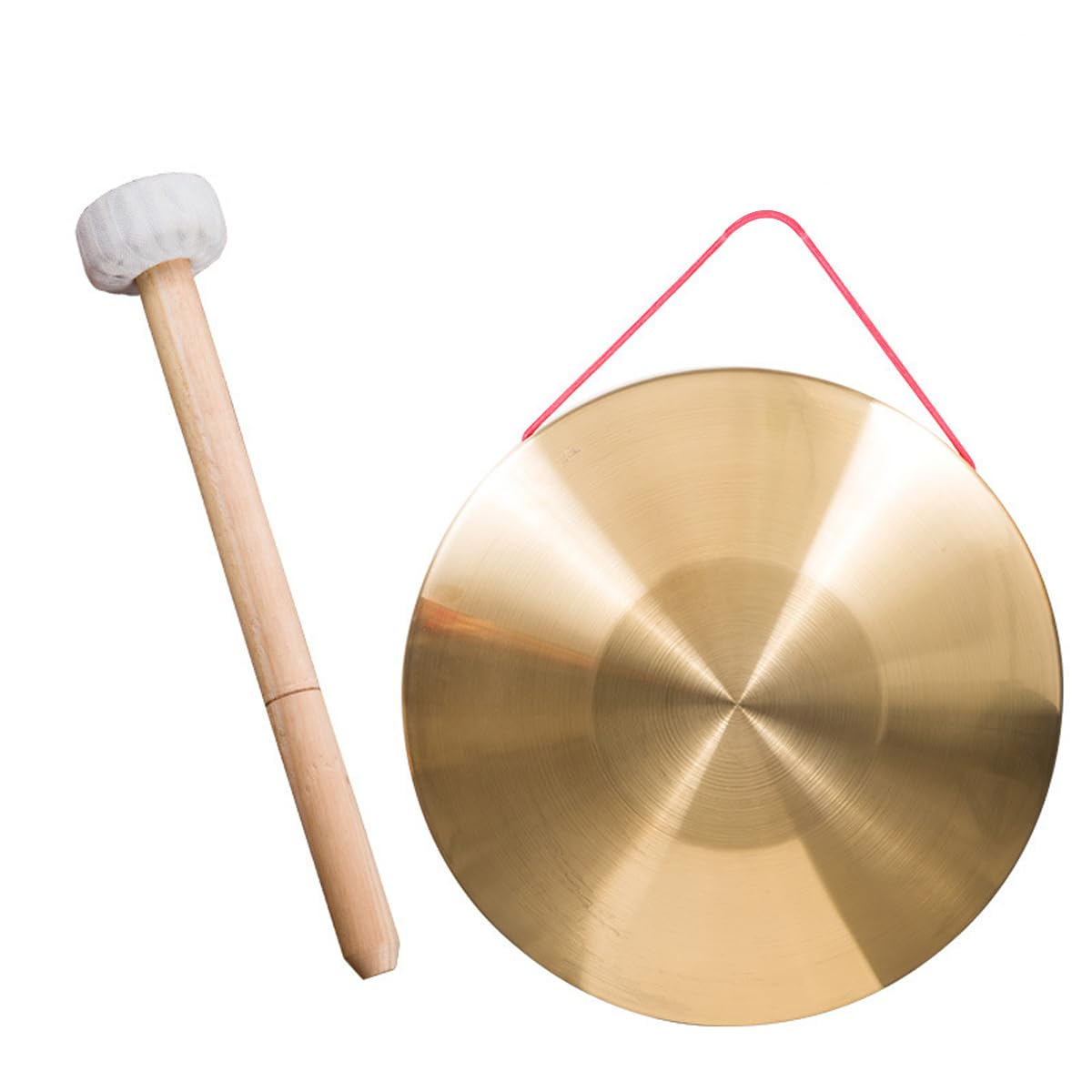 Gorise Gong Chino De 15 Cm Con Mazo. Instrumento De Percusión Tradicional Para Orquesta, Iglesia, Ópera, Platillos Hechos a Mano Con Cuerda De Algodón, Aleación De Latón Engrosada