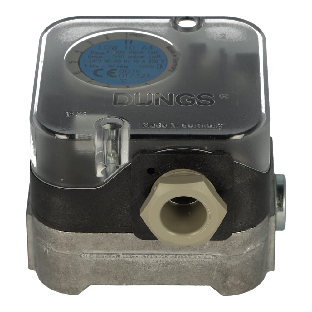 221591 | LGW 10 A4 AG-M-MS9-V0-VS3 ST-SE | 221591 | DUNGS LGW 10 A4 DIFFERENTIAL AIR PRESSURE SWITCH (THREAD CONN, TERMINAL CONN), 1-10MBAR