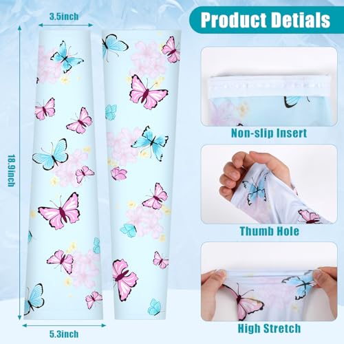 Image of Bebila Gardening Sleeves for Women Farm UV Sun Protection Anti-Scratch Cooling Sleeves with Thumb Hole Arms Cover Outdoors