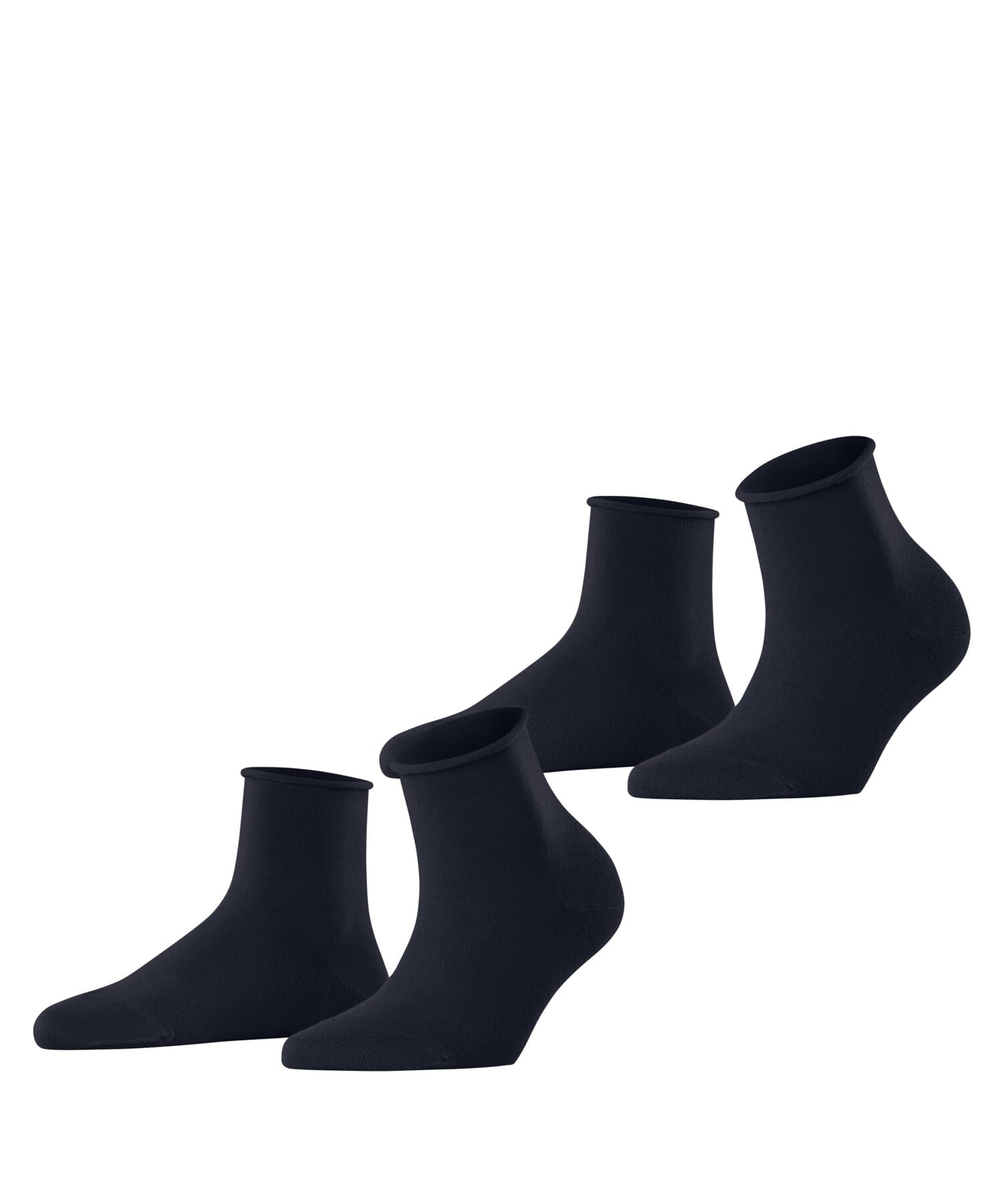 Esprit Women's Blue Space 6116 Basic Pure Multipack W Sso Cotton Plain 2 Pairs Socks, 2.5-5
