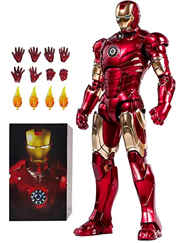 OVONNI 7 Inch Ironman MK3 Action Figure,Exquisite Painting Collectible Figure with Lots of Accessories (1/10 Scale)