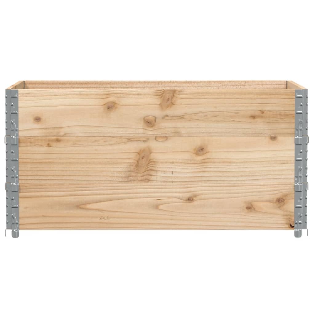 Telaio per pallet, 3 pezzi, 120 x 80 cm, in legno massello di pino, impilabile e pieghevole, con angoli in metallo zincato, per magazzini, logistica, spedizione e sicurezza del carico