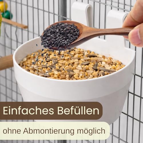 Vogeltränke Käfig Futterstation Vögel Gitteerbefestigung Futternapf Vogelkäfig Vogeltränke Käfig Vogelschale Gitter Vogelkäfig Zubehör