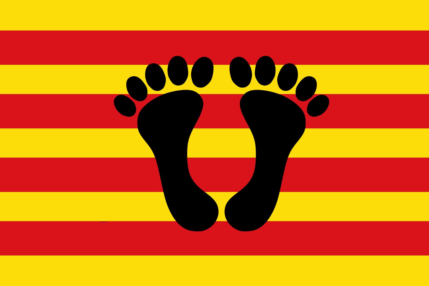 Drapeau Catalan Pieds Noirs grande taille résistant aux intempéries