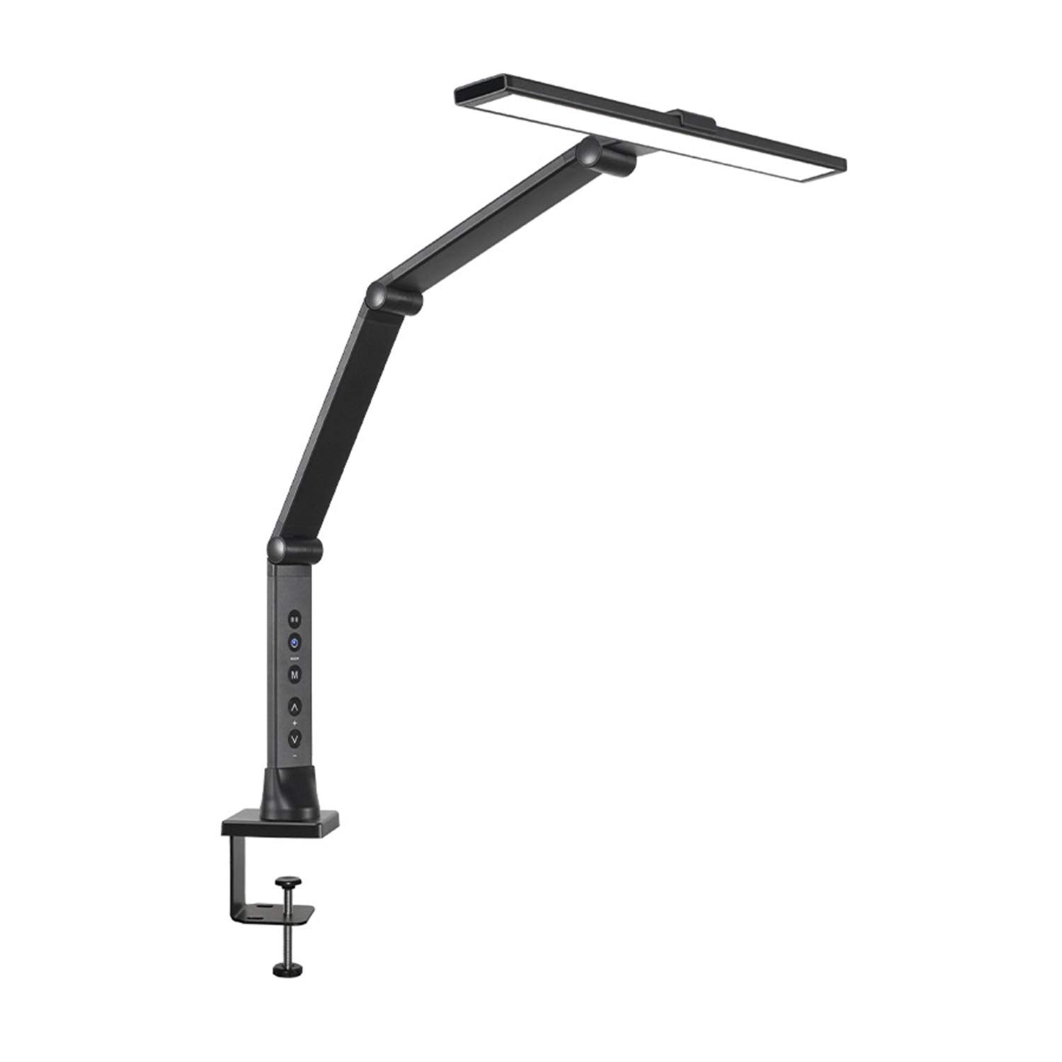 ACMHNC Lampada da Scrivania Pinza Dimmerabile Con Telecomando,12W LED Luce da Lettura Clip Tattile Lampada da Tavolo Pieghevole Braccio Lungo Lampada da Architetto,3 Temperature Colore,Nero