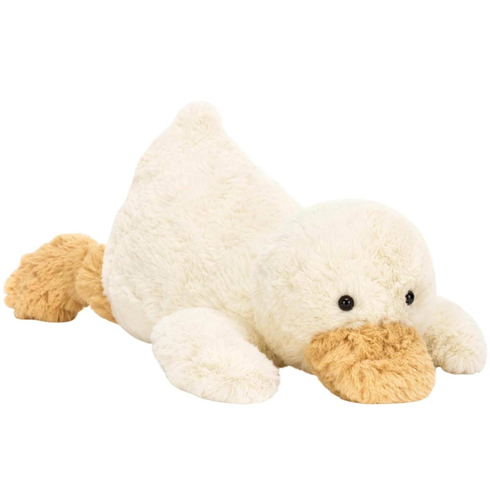 WQorphix Lying‑Down Duck Plush, Soft Duck Teddy Stuffed Doll, Cute Duck Toy for Home Decor & Gifting