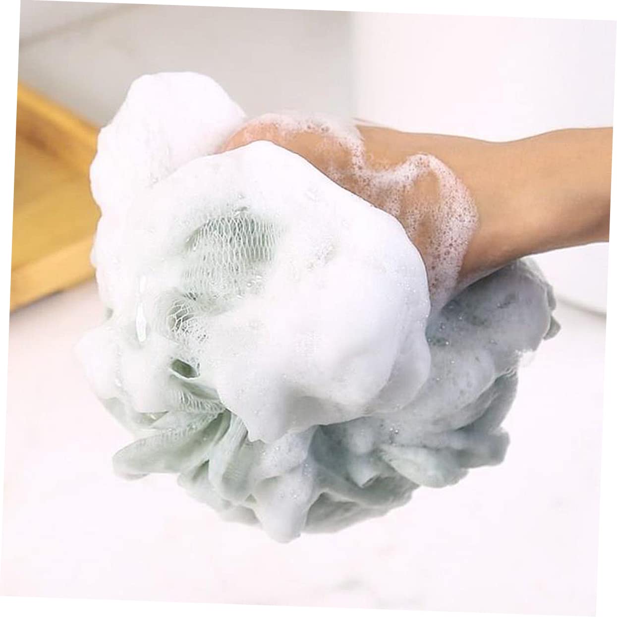FRCOLOR 16 Piezas Depurador De Cuerpo Esponjas Para Bañarse Esponja De Espuma Depurador De Baño Para El Cuerpo Bola De Redes De Malla Esponja De De Baño Frotar La Espalda