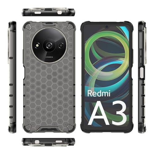 Image of Glasgow Back Case Cover Compatible with [ Mi Redmi A3 4G / Poco C61 4G ] (Stylish Design) - Black