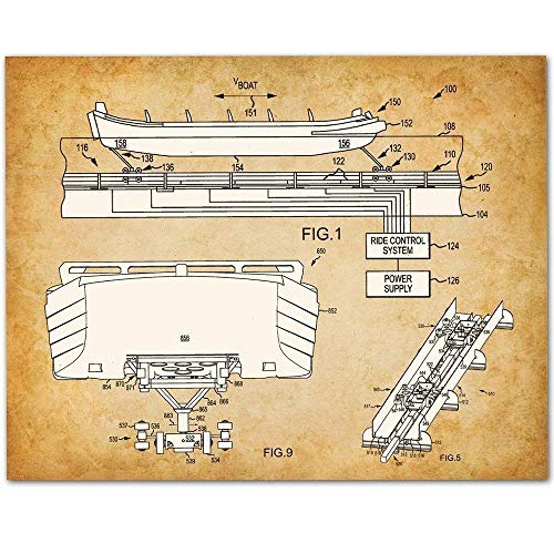 Disney Pirates of the Caribbean Boat - 11x14 Unframed Patent Print - Makes a Great Home Decor and Gift Under $15 for Disney Fans