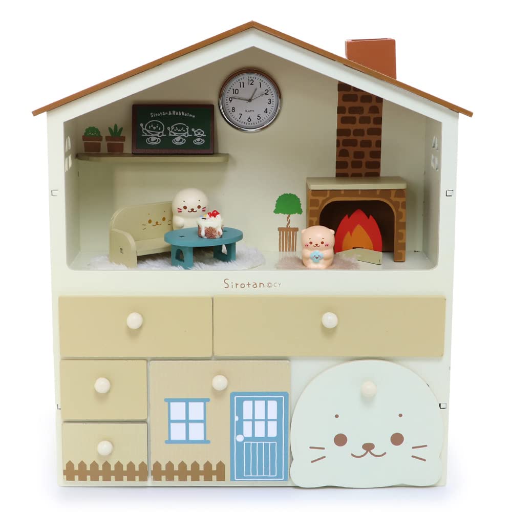 Amazon.co.jp: 【訳あり価格】しろたん 卓上 小物入れ 時計付き マザー  