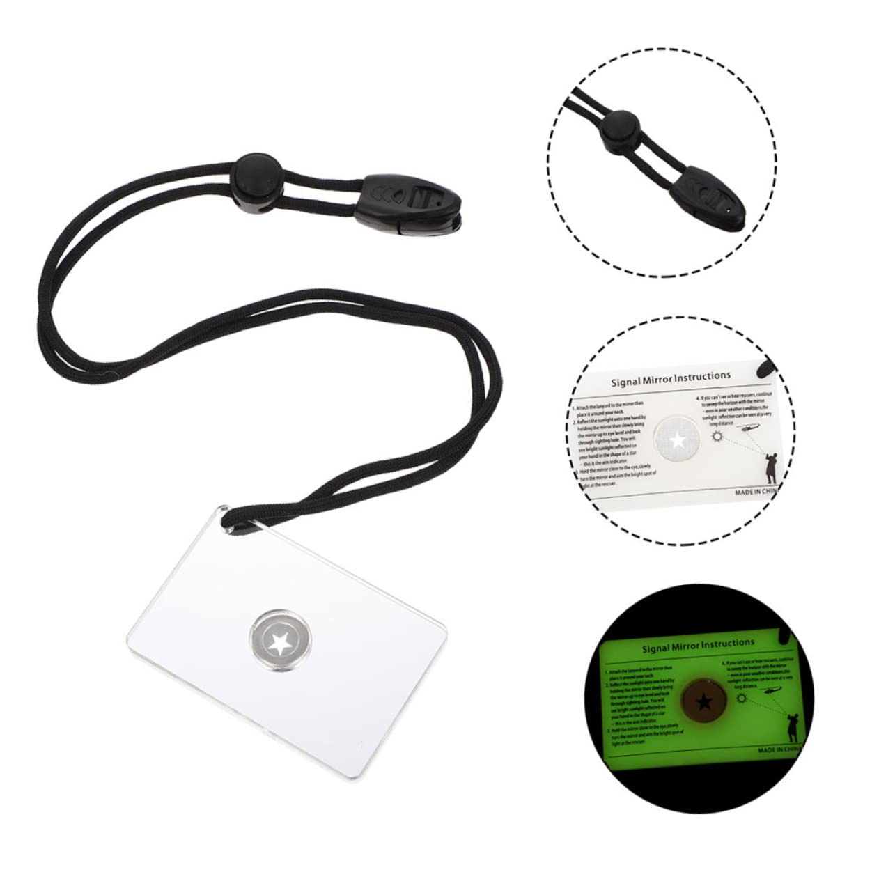Toddmomy 6pièces Miroir De Signalisation De Survie Réfléchissant Pour Camping Et Situations Urgence Miroir Pratique Et Pour Randonnée Plein Air