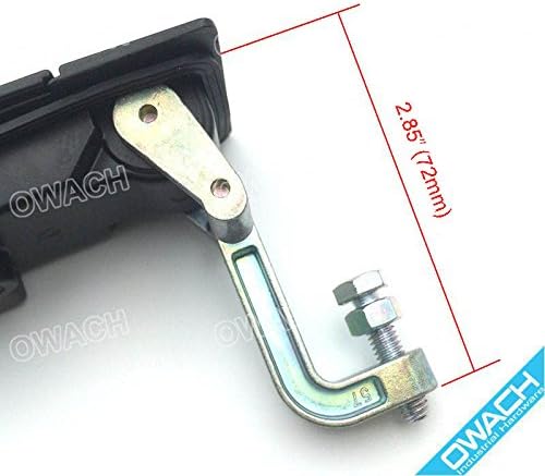 RV Compartment Lock Trigger Latch Baggage Door Latch, with Key, Flat Bracket, Long Grip arm - Adjustable Grip Range: 1.77"-2.25"(45-57mm) (1 Pack)