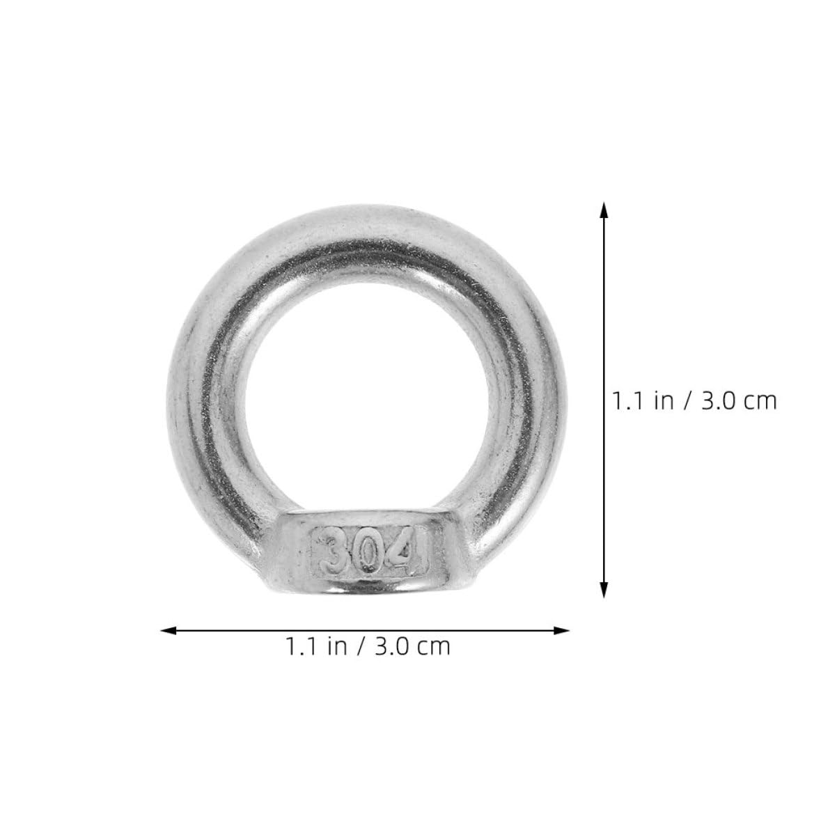 304 Stainless Steel M8 Ring Eye Nuts, 8pcs Marine Fasteners