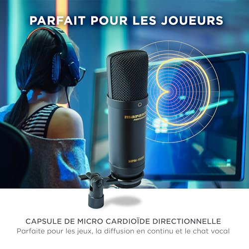 Microphone USB Marantz MPM1000U pour Streaming et Podcasting - Geekodrome: Boutique d'accessoires geek Marantz Pro MPM-1000