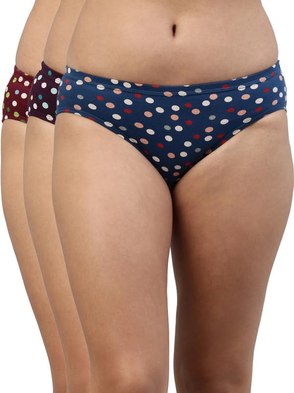 Image of VIP Feelings Amelie 102 100% Cotton High Coverage Stretchable Hipster Panty Combo Set for Womens with Inner Elastic Waistband