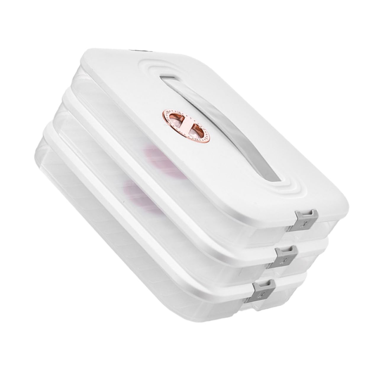 Mobestech Boîte de Rangement Empilable pour Raviolis avec Couvercle Hermétique Boîte Alimentaire pour Réfrigérateur et Congélateur Organisateur Compact pour Maison Conserve Réutilisable
