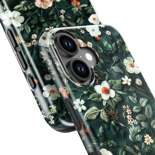 Goodon for iPhone 16 Plus Case - Wireless Charging - Dual-Layer Hard Shell & Silicone Cover - Protective Phone Case with Cute Wildflower Designs for Women - Floral Elegance by Goodon - Used condition - Image 5