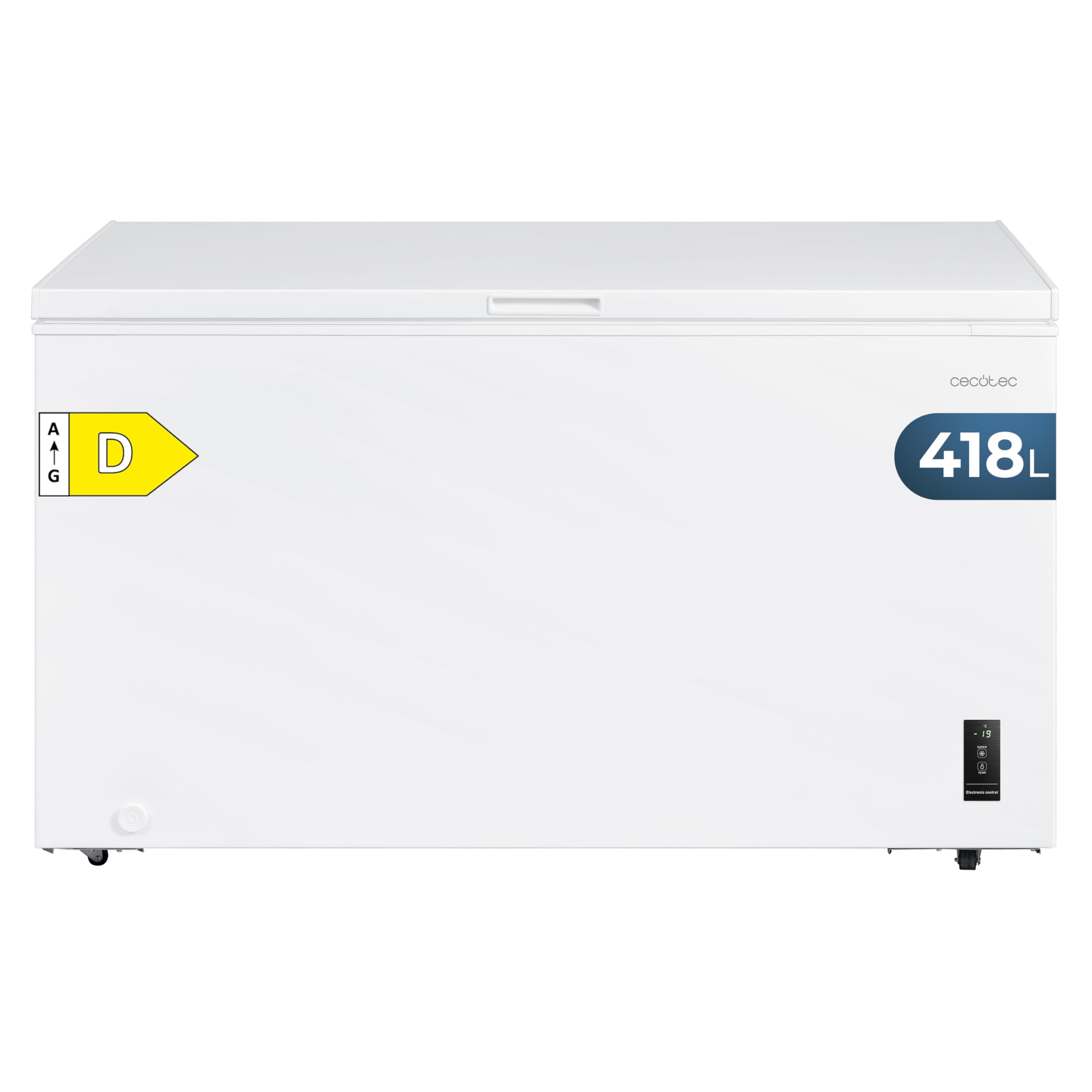 Cecotec Congelador Horizontal 99L Bolero CoolMarket Chest 99P White E. Cesta con Asas, Control Electrónico LED, UltraContact D-Cool, Dual Function, Puerta ZeroG (80º-30º), Fast Freezing, Compacto — view 22