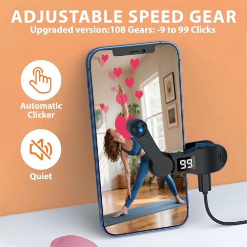HalfofLife Auto Clicker for iPhone & TikTok Live - Auto Tap, Auto Screen Tapper for Smart Phone, Customizable Timing for Social Media, Broadcasts Likes, Lightning Deal, Reward Task (Black)