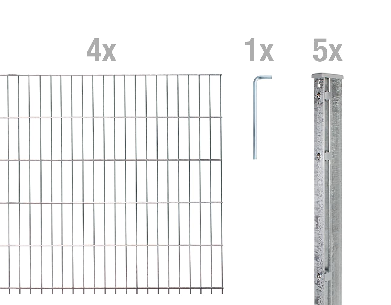 Alberts 644208 maty siatkowe z podwójnym prętem typu 6/5/6, 2500 mm, ocynkowane ogniowo