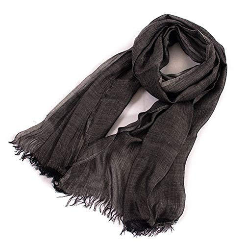 Châle écharpe long coton lin pour femme et homme mode été automne