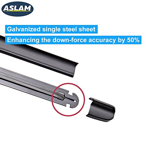 ASLAM Windshield Wipers All-Season Blade Type-M 26"+20", Multifunctional Adapters and Refills Replaceable, Double Service Life(set of 2) by ASLAM - Image 3