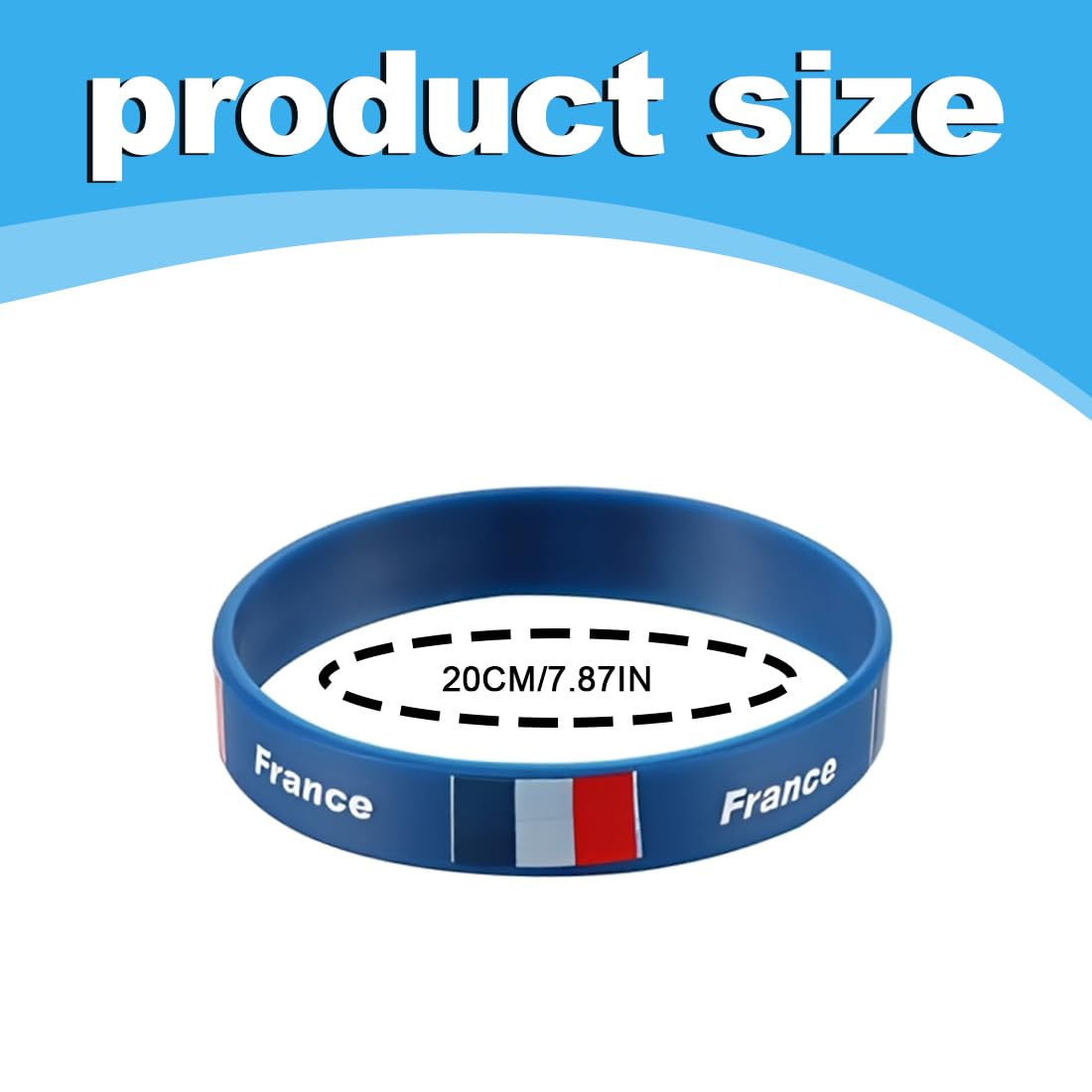 6 Pièces Français Flag Silicone Wristbands Wrist Bands, Bracelet Cadeaux De Fête, Pour Drapeau Français Inspirant Pièce Maîtresse De Chariot Drapeau, Monde Football Chaîne À Main Décorations(B)