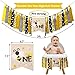 Vansolinne Bumble Bee First Birthday Girl Party Decoration Kits, One Highchair Banner, Fun to Bee One Cake Topper and Crown Birthday Hat, Set of 3 Spring Yellow Happy Bee Day Party Decor