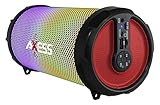 AXESS SPBL1044 Vibrant Plus Black HIFI Bluetooth Speaker with Disco LED Lights in Red